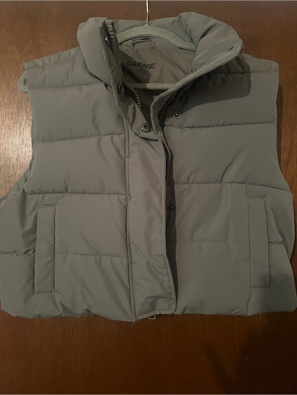 Garage Kids Puffer Vest in Light Gray